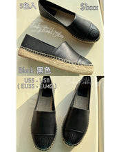 Load image into Gallery viewer, Logo Leather Platform Espadrille