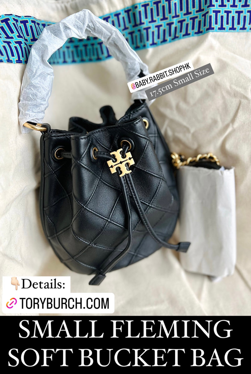 Tory Burch Fleming Mini Soft Leather Bucket Bag